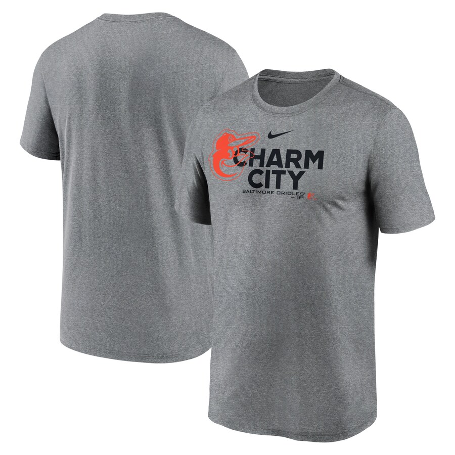 Men's Baltimore Orioles Nike Heathered Charcoal Local Rep Legend Performance T-Shirt