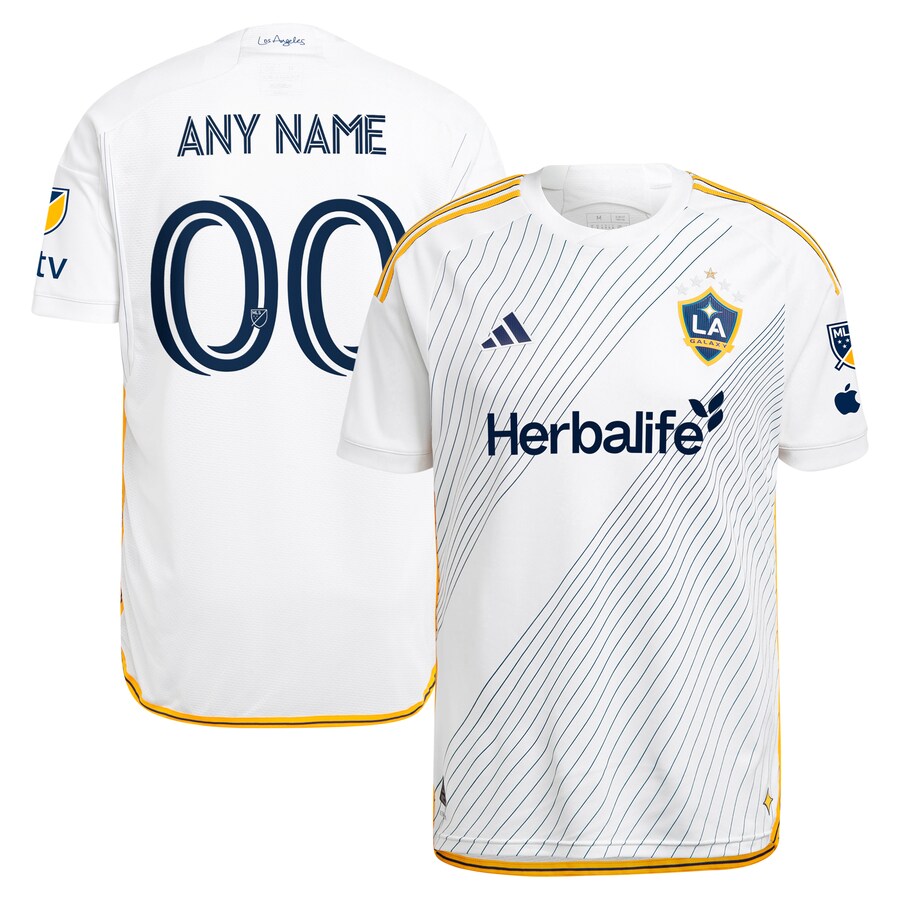 Men's LA Galaxy  adidas White 2024 Angeleno Kit Authentic Custom Jersey