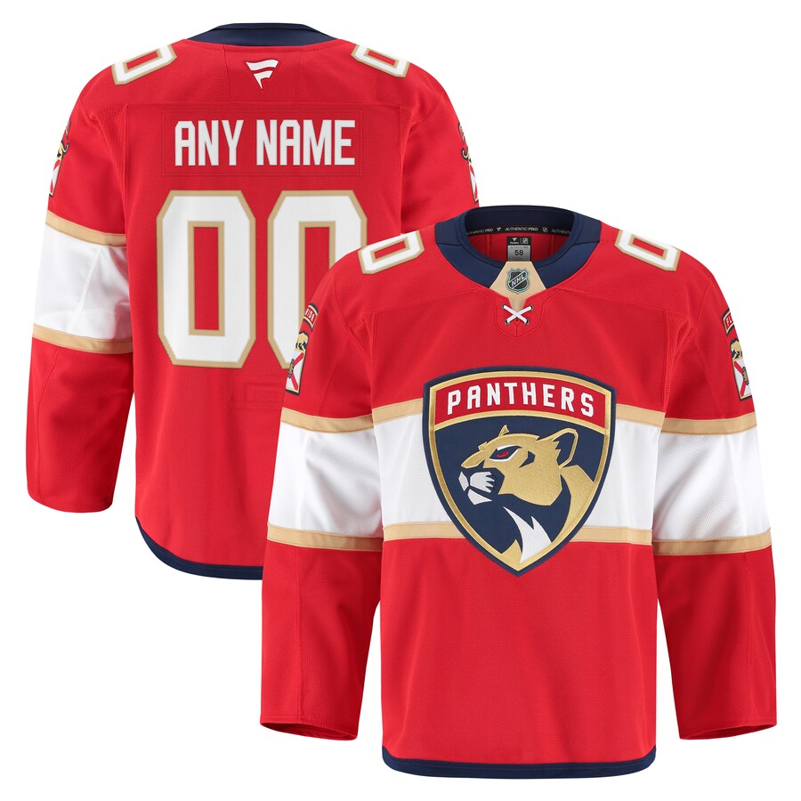 Men's Florida Panthers Fanatics Red Home Authentic Pro Custom Jersey