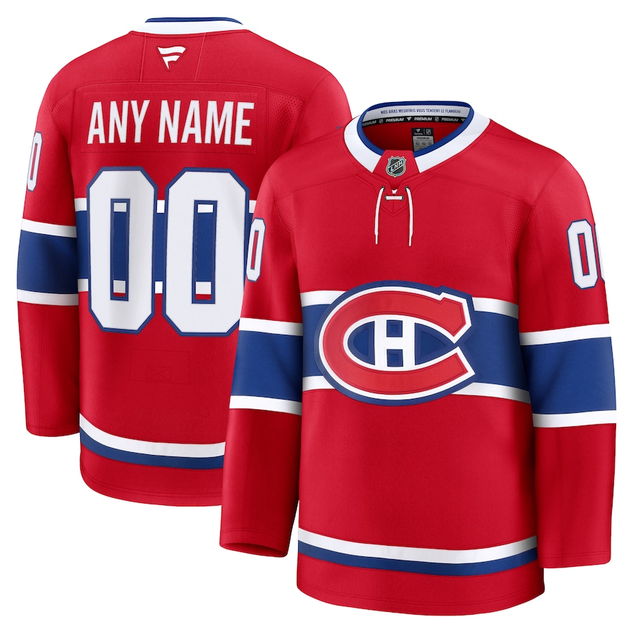Men's Montreal Canadiens Fanatics Red Home Premium Custom Jersey