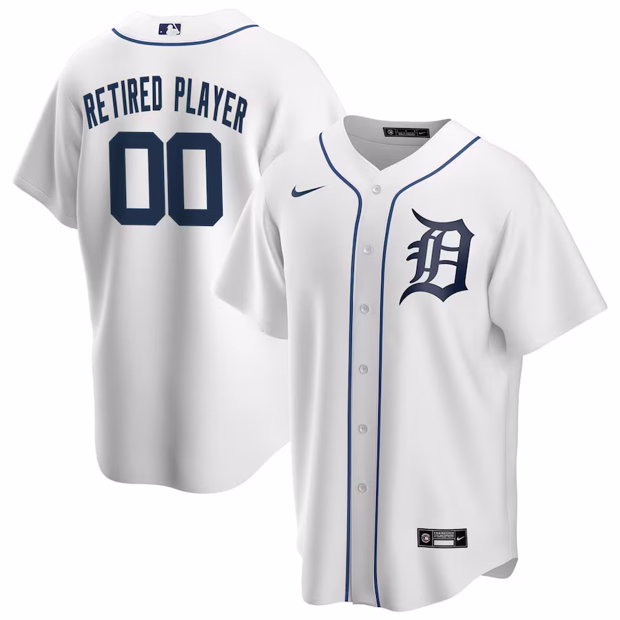 Men's Detroit Tigers Nike White Home Pick-A-Player Retired Roster Replica Jersey