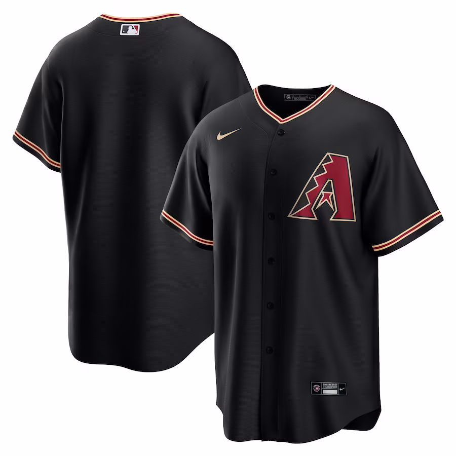 Men's Arizona Diamondbacks Nike Black Alternate Replica Team Jersey