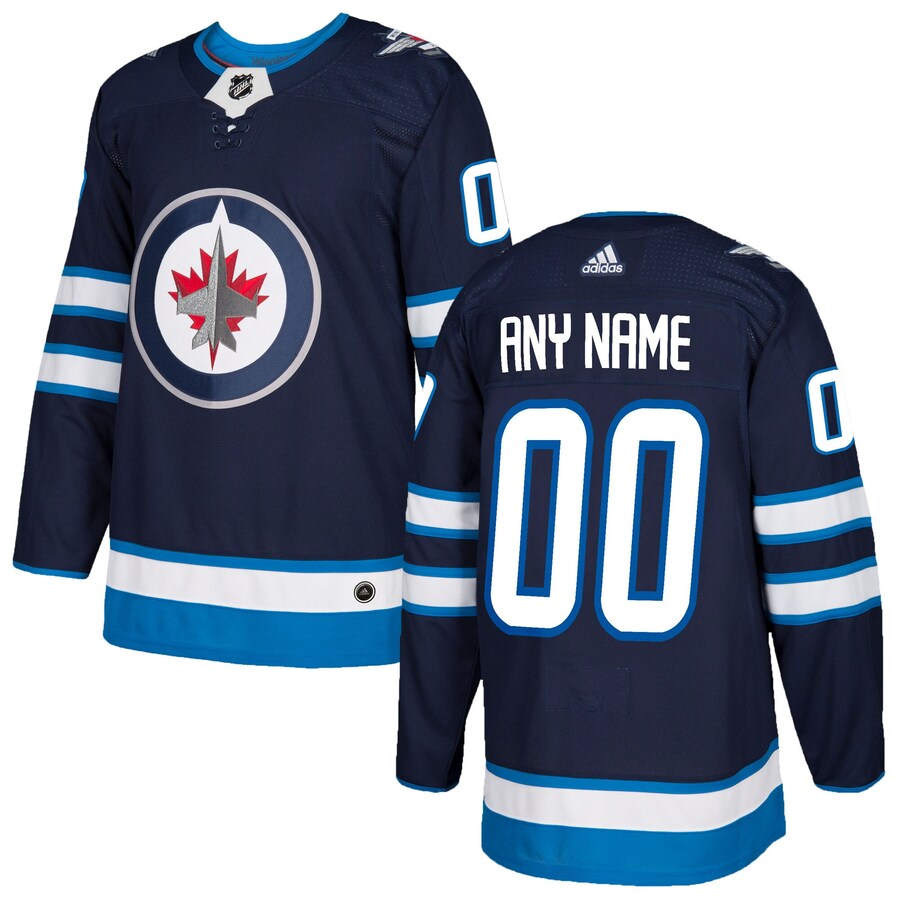 Men's Winnipeg Jets adidas Navy Authentic Custom Jersey