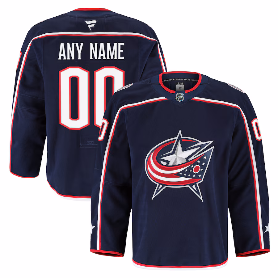Men's Columbus Blue Jackets Fanatics Navy Home Authentic Pro Custom Jersey