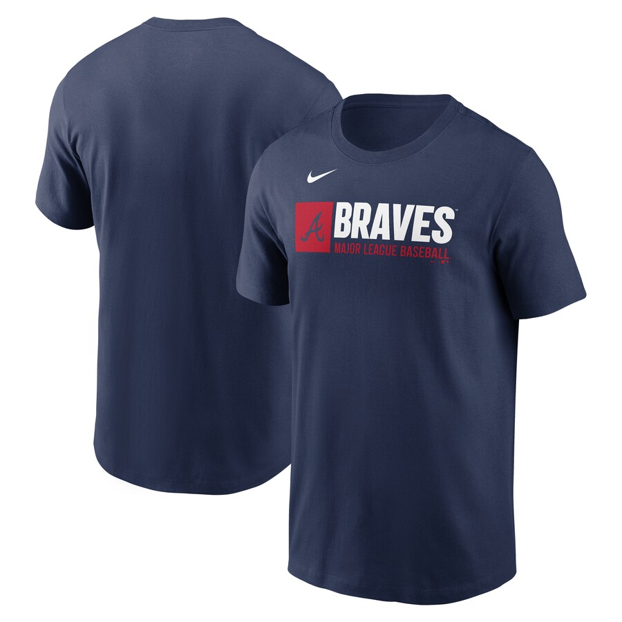 Men's Atlanta Braves Nike Navy Team Block T-Shirt