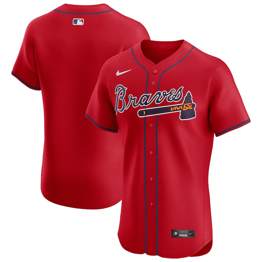 Men's Atlanta Braves Nike Red Alternate Elite Jersey
