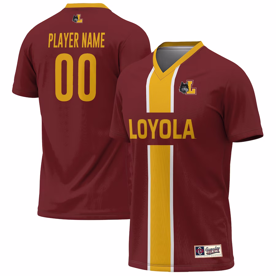 Loyola Chicago Ramblers GameDay Greats Unisex Pick-A-Player NIL Lightweight Soccer Jersey - Maroon