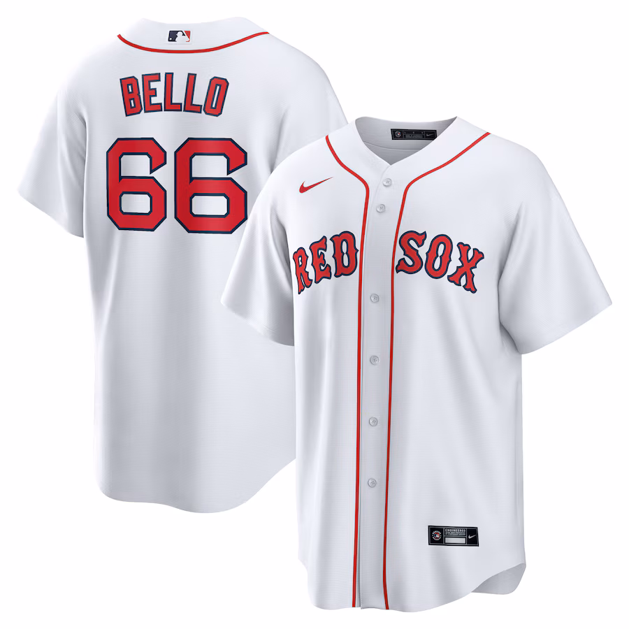 Men's Boston Red Sox Brayan Bello Nike White Home Replica Jersey