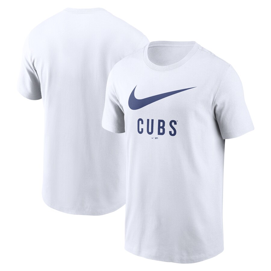 Men's Chicago Cubs Nike White Swoosh T-Shirt