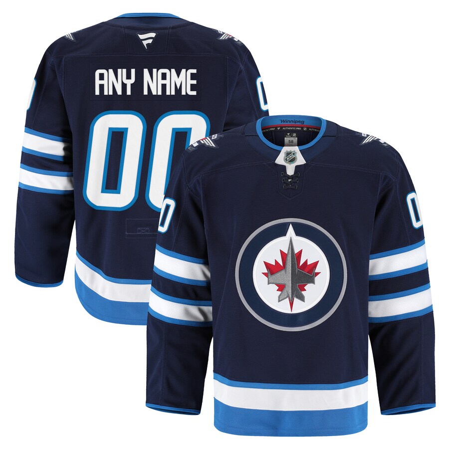 Men's Winnipeg Jets Fanatics Navy Home Authentic Pro Custom Jersey