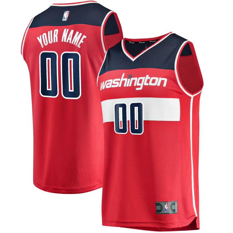 Youth Washington Wizards Fanatics Red Fast Break Custom Replica Jersey - Icon Edition