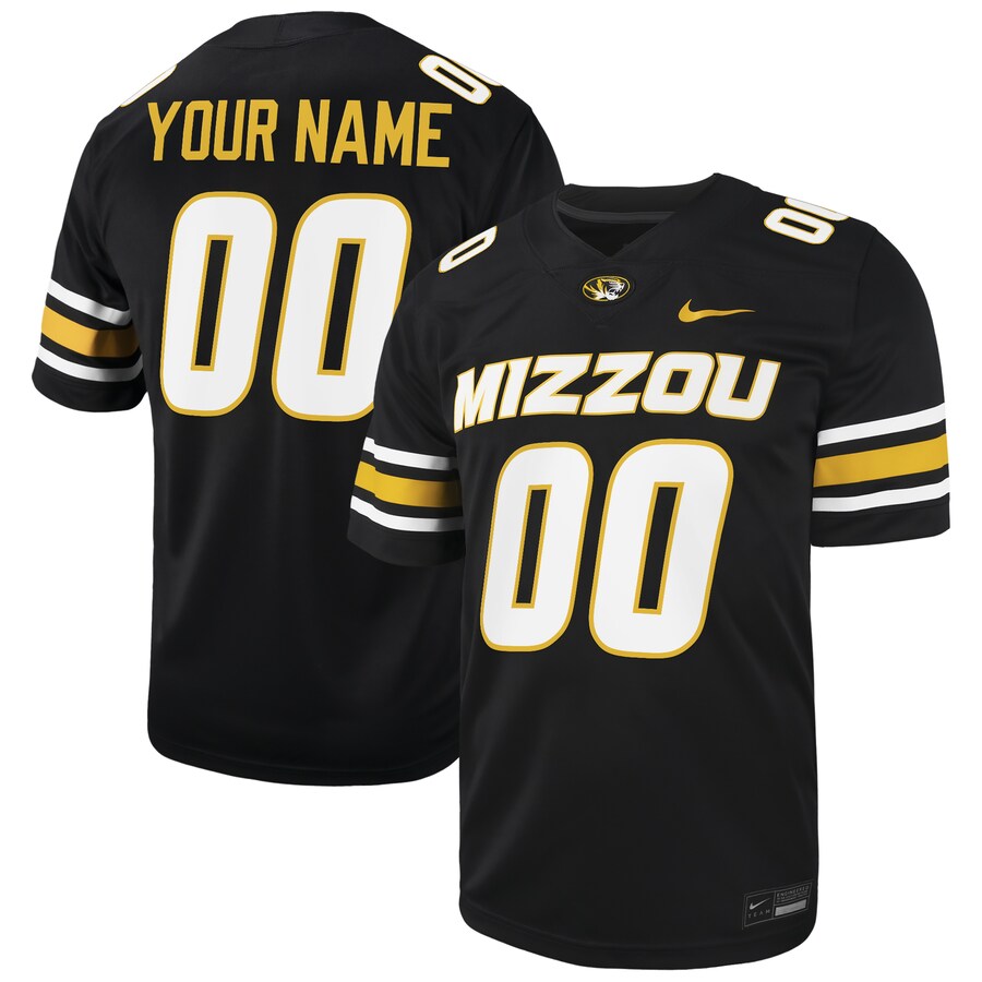 Missouri Tigers Nike Custom Football Game Jersey - Black