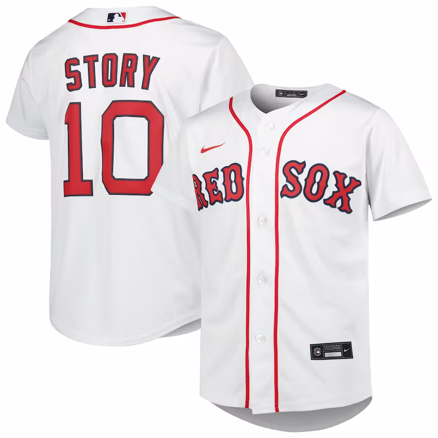 Youth Boston Red Sox Trevor Story Nike White Alternate Replica Player Jersey