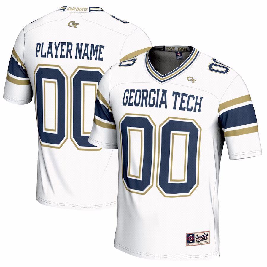 Georgia Tech Yellow Jackets GameDay Greats Youth NIL Pick-A-Player Football Jersey - White