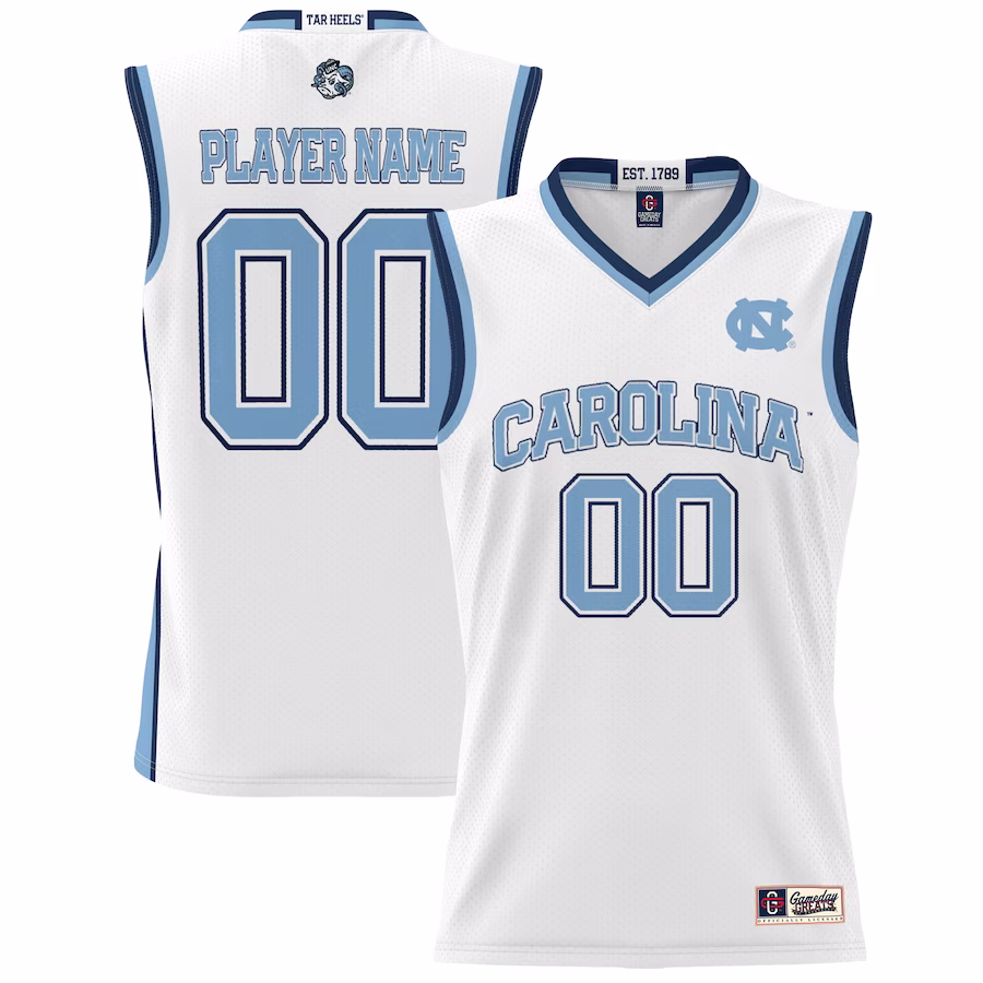 North Carolina Tar Heels GameDay Greats Unisex NIL Pick-A-Player Lightweight Women's Basketball Jersey - White