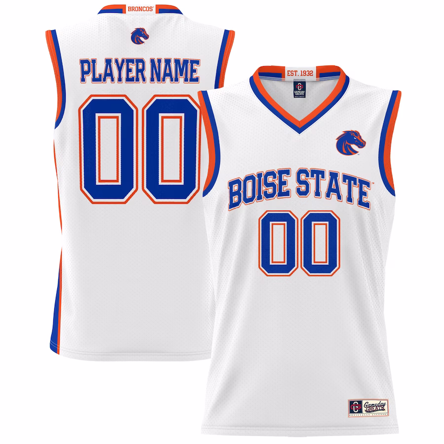 Boise State Broncos GameDay Greats Youth NIL Pick-A-Player Lightweight Basketball Jersey - White