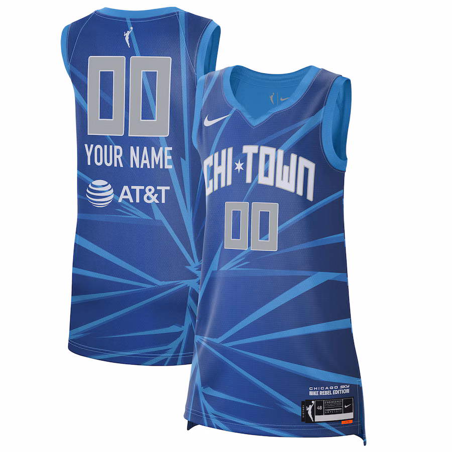 Unisex Chicago Sky Nike Sky Blue 2021 Rebel Edition Victory Custom Jersey