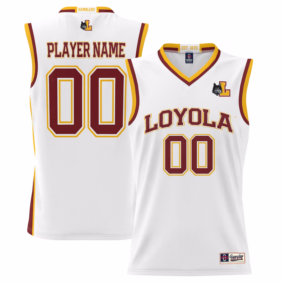 Loyola Chicago Ramblers GameDay Greats Men's NIL Pick-A-Player Lightweight Basketball Jersey - White
