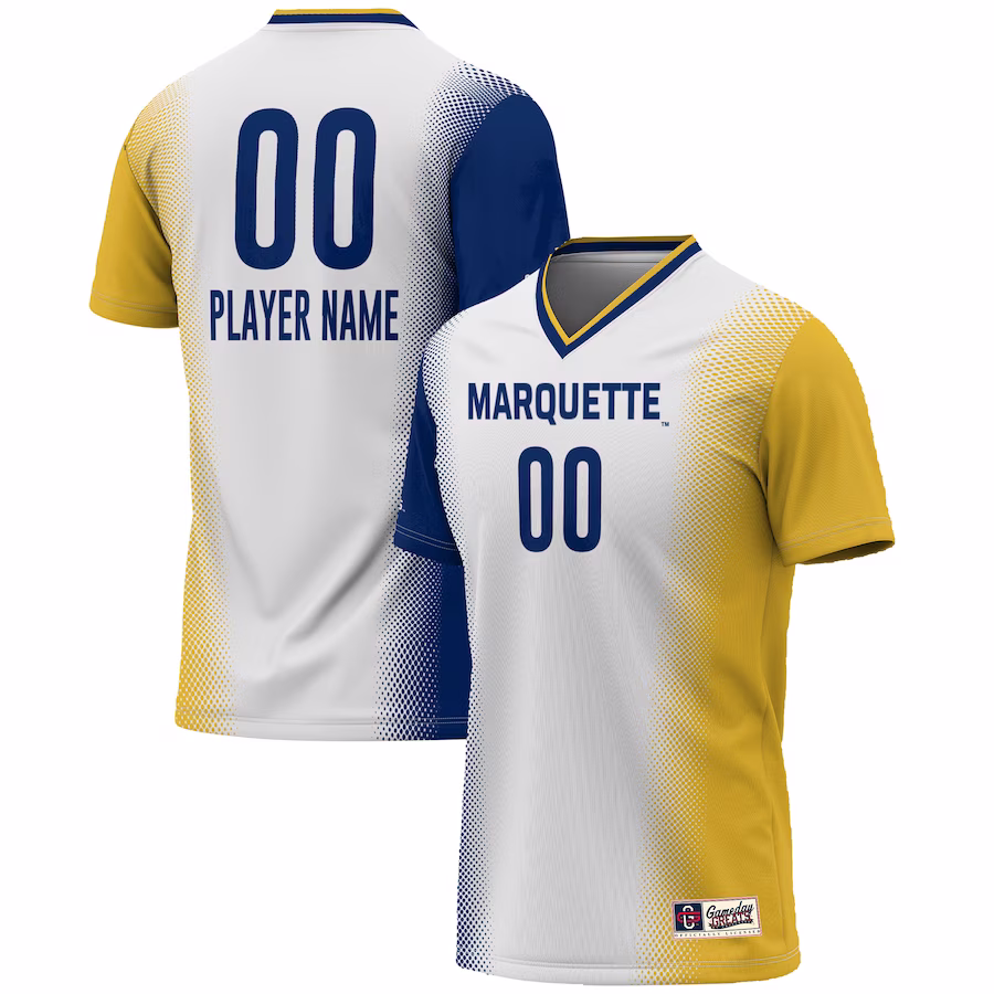 Marquette Golden Eagles GameDay Greats Unisex NIL Pick-A-Player Lightweight Women's Soccer Jersey - White