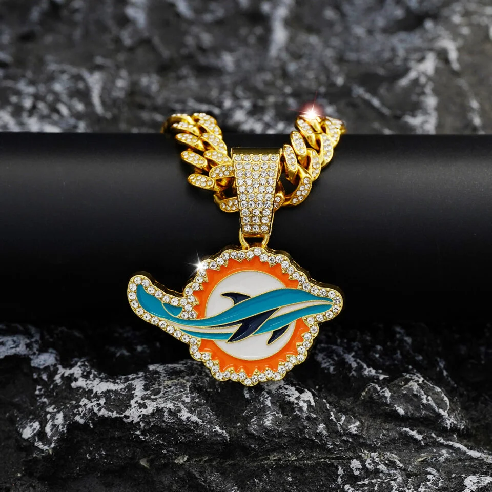 Miami Dolphins Football Necklace for Fans