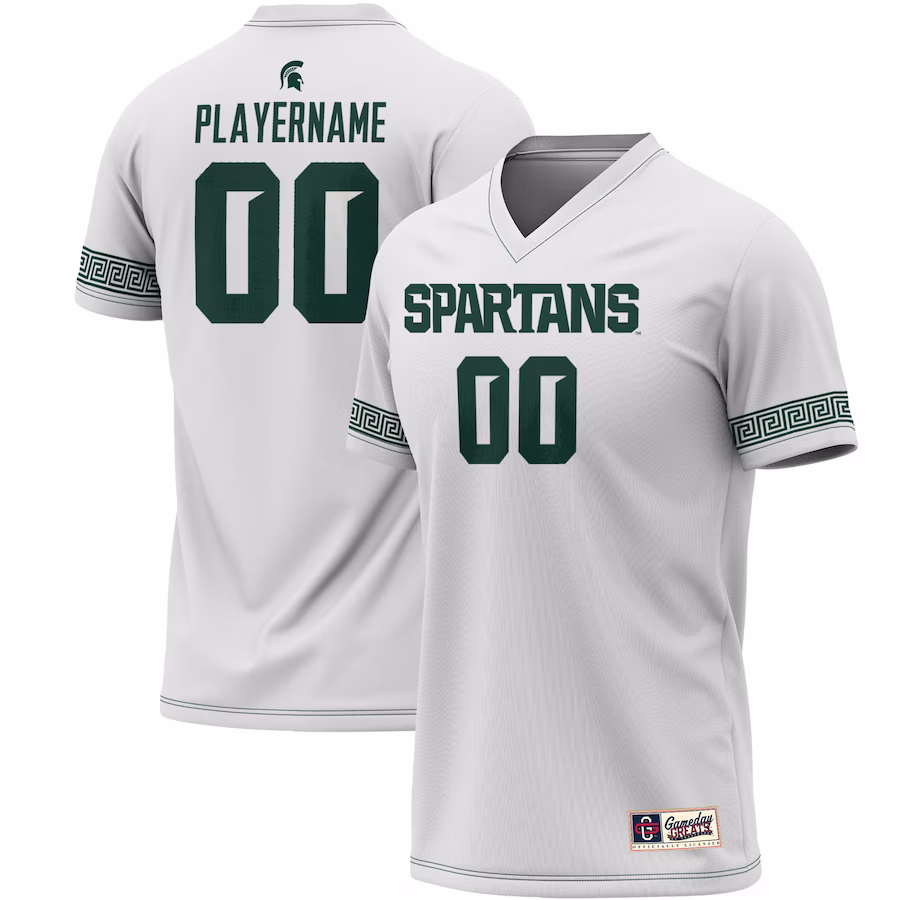 Michigan State Spartans GameDay Greats NIL Pick-A-Player Lightweight Soccer Jersey - White