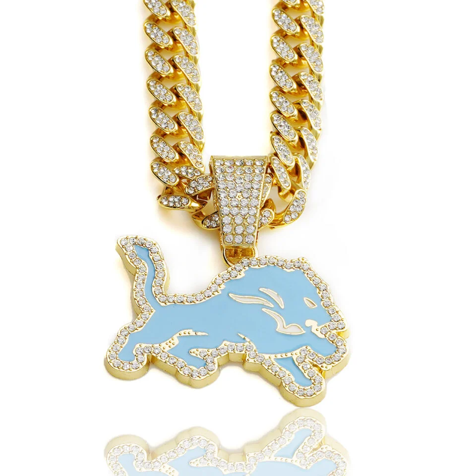 Detroit Lions Football Necklace for Fans