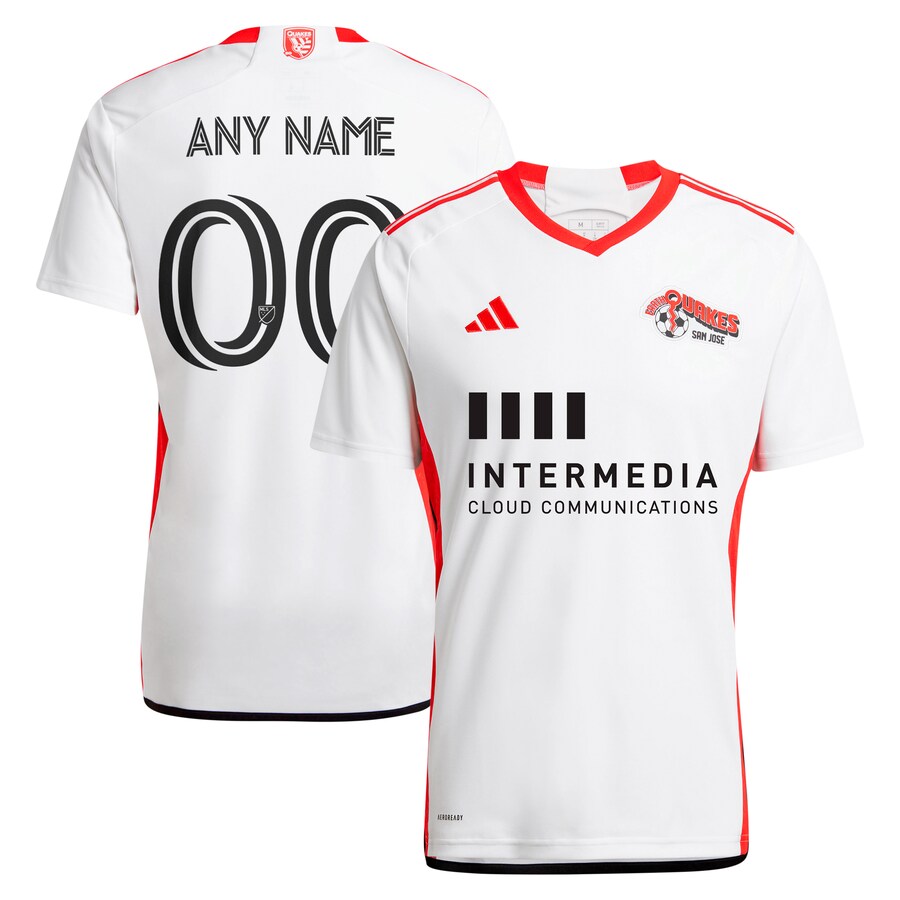 Men's San Jose Earthquakes  adidas White 2024 The 50 Kit Replica Custom Jersey