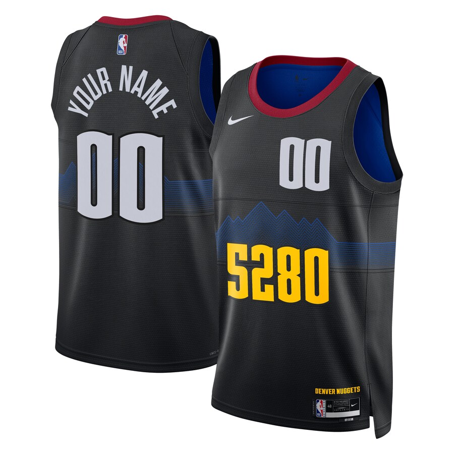 Unisex Denver Nuggets Nike Black 2023/24 Custom Swingman Jersey - City Edition