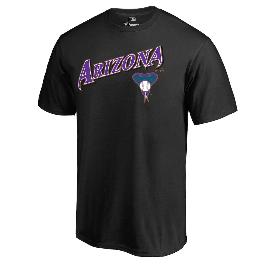 Men's Arizona Diamondbacks Black Cooperstown Collection Wahconah T-Shirt