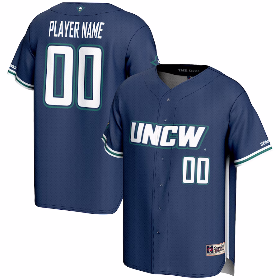 UNC Wilmington Seahawks GameDay Greats Youth NIL Pick-A-Player Lightweight Baseball Jersey - Navy