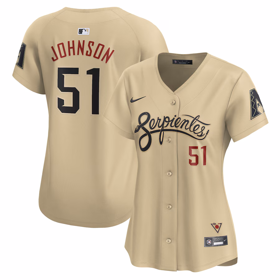 Women's Arizona Diamondbacks Randy Johnson Nike Sand City Connect Retired Player Jersey