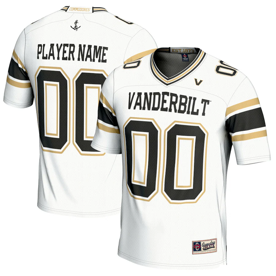 Vanderbilt Commodores GameDay Greats NIL Pick-A-Player Football Jersey - White