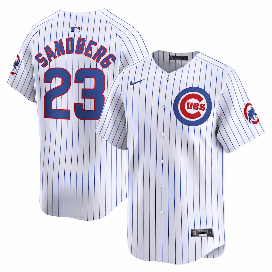 Men's Chicago Cubs Ryne Sandberg Nike White Home Limited Player Jersey