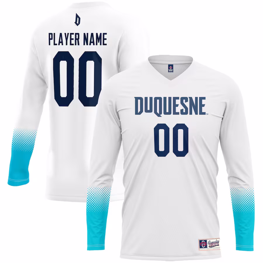 Duquesne Dukes GameDay Greats Unisex NIL Pick-A-Player Lightweight Volleyball Jersey - White