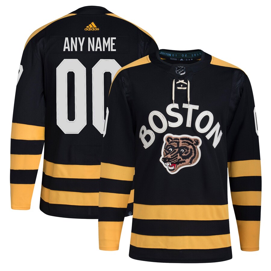 Men's Boston Bruins  adidas Black 2023 NHL Winter Classic Authentic Custom Jersey