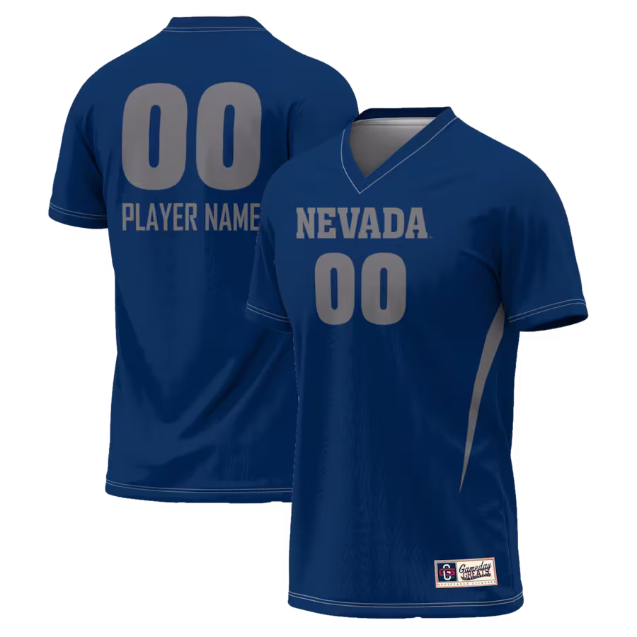 Nevada Wolf Pack GameDay Greats Unisex NIL Pick-A-Player Lightweight Women's Soccer Jersey - Navy