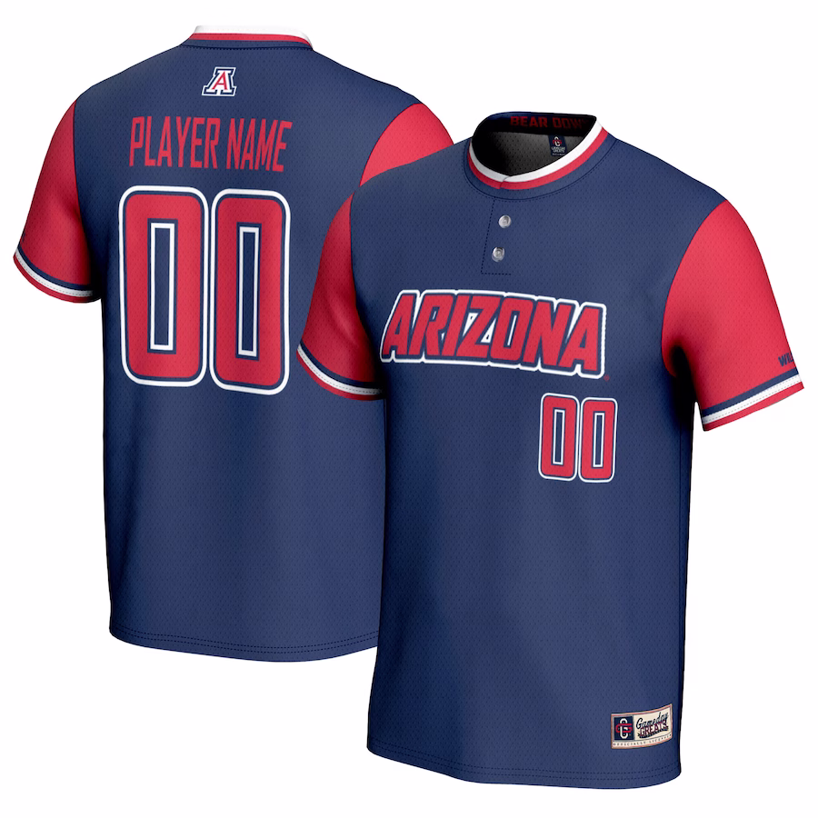 Arizona Wildcats GameDay Greats Unisex NIL Pick-A-Player Lightweight Softball Jersey - Navy