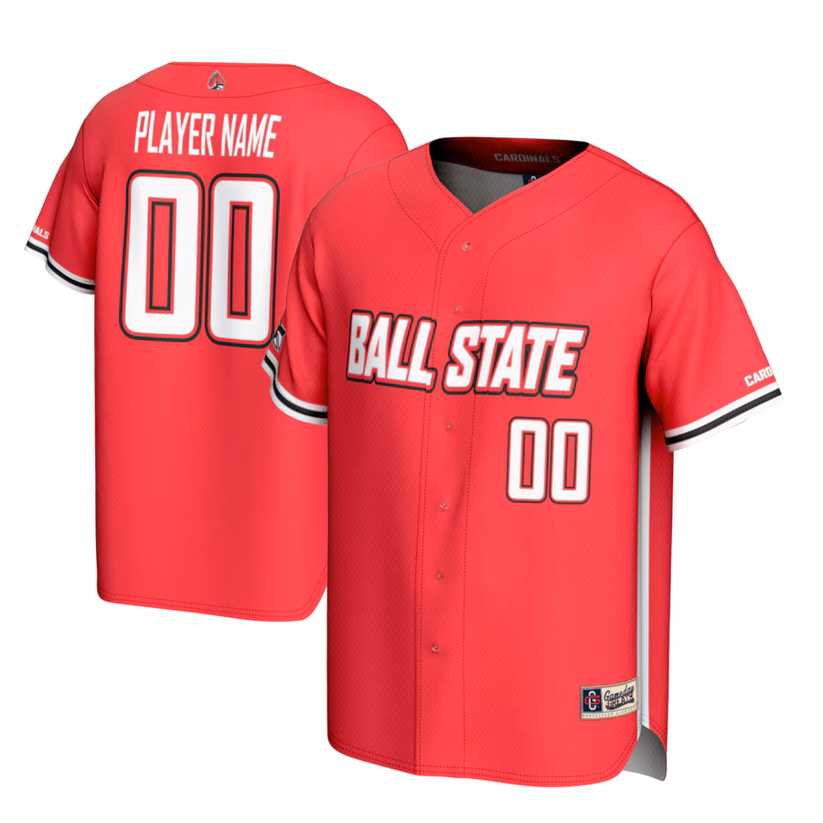 Ball State Cardinals GameDay Greats NIL Pick-A-Player Lightweight Baseball Jersey - Cardinal