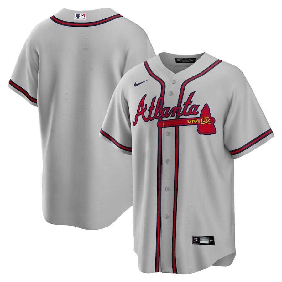 Men's Atlanta Braves Nike Gray Road Replica Team Jersey
