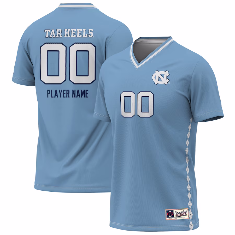 North Carolina Tar Heels GameDay Greats Unisex NIL Pick-A-Player Lightweight Soccer Jersey - Carolina Blue