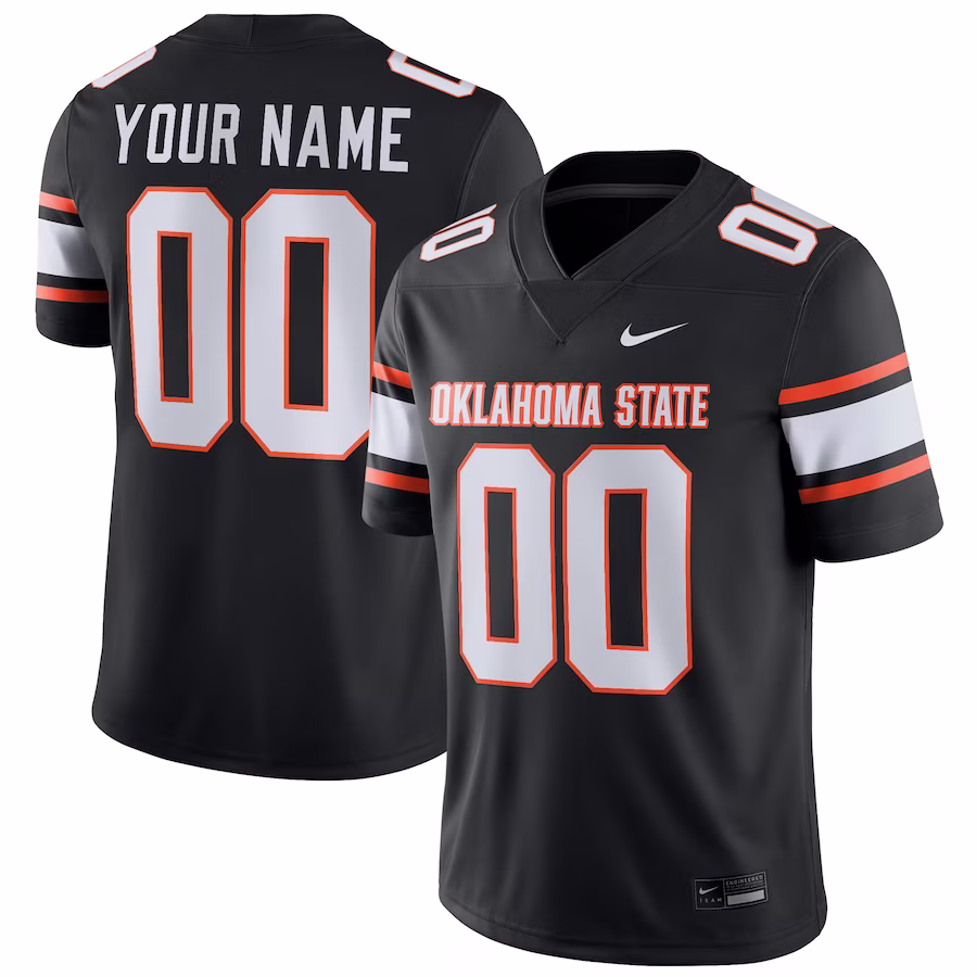 Oklahoma State Cowboys Nike Alternate Custom Game Jersey �?Black