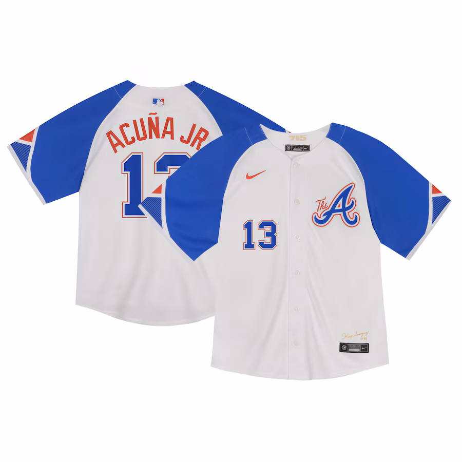 Toddler Atlanta Braves Ronald Acuña Jr. Nike White City Connect Limited Player Jersey