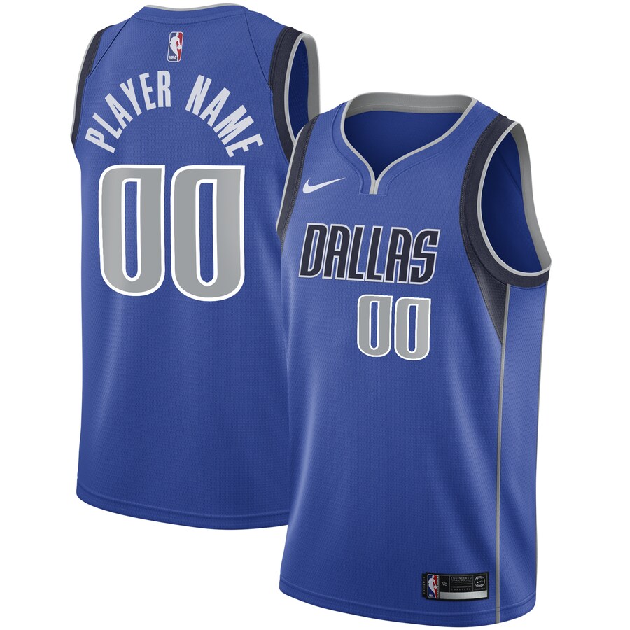 Men's Dallas Mavericks Nike Blue Swingman Custom Jersey - Icon Edition