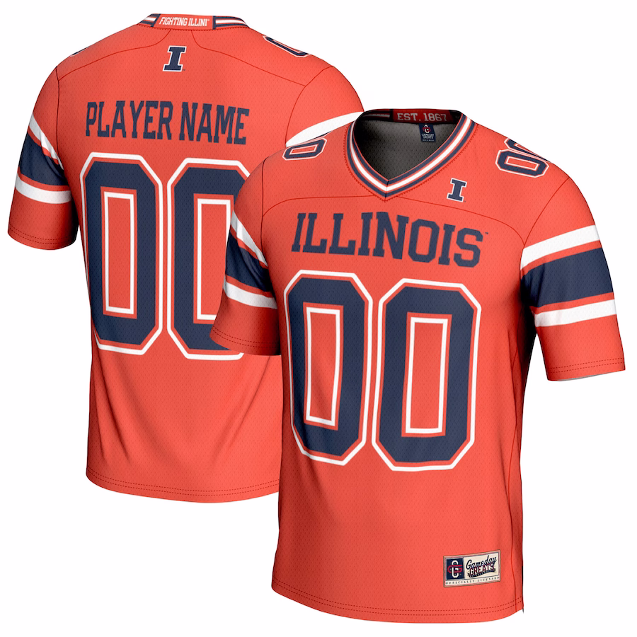 Illinois Fighting Illini GameDay Greats Youth NIL Pick-A-Player Football Jersey - Orange
