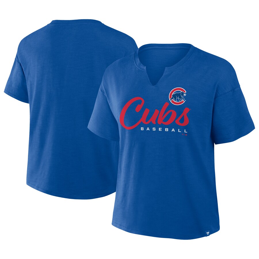 Women's Chicago Cubs Fanatics Royal Fan Fave Stadium Slub T-Shirt