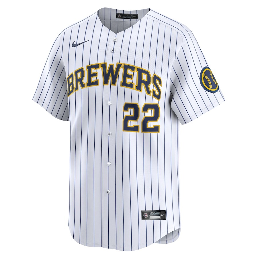 Men's Milwaukee Brewers  Nike White  Alternate Limited Custom Jersey