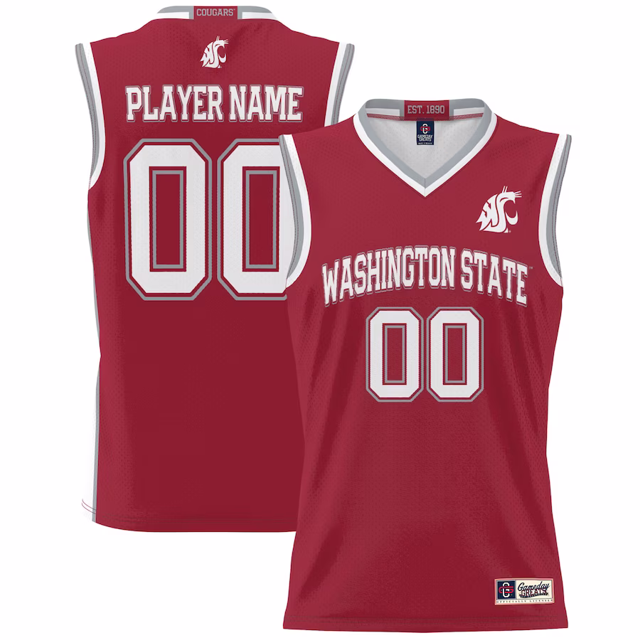 Washington State Cougars GameDay Greats Youth NIL Pick-A-Player Basketball Jersey - Crimson