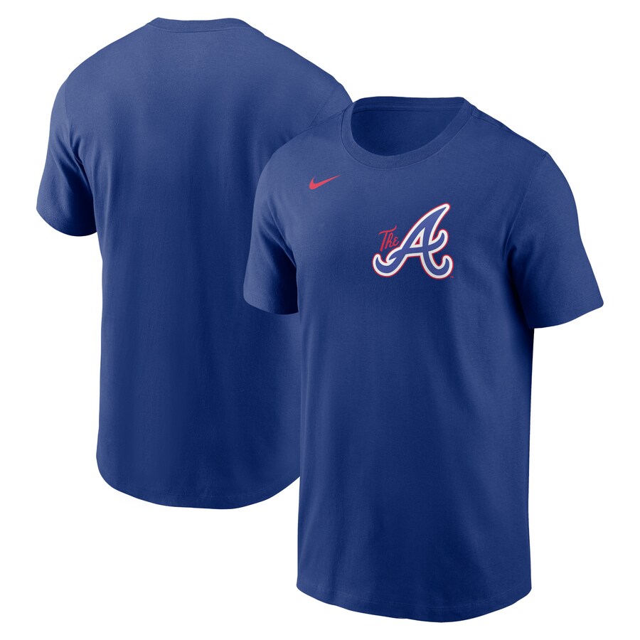 Men's Atlanta Braves Nike Royal City Connect Wordmark T-Shirt