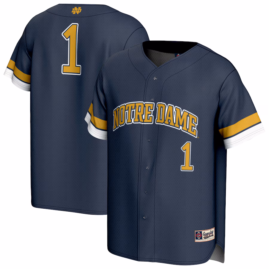 Unisex GameDay Greats  Navy Notre Dame Fighting Irish Pick-A-Player Baseball Fashion Jersey