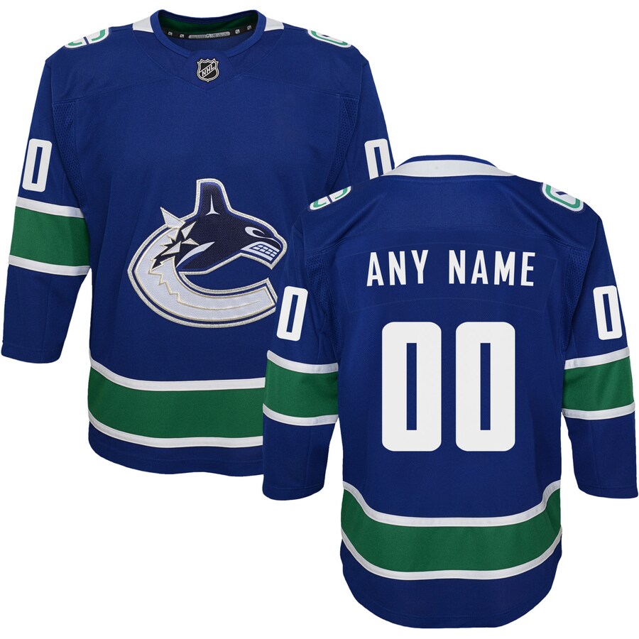 Youth Vancouver Canucks Blue Premier Custom Jersey